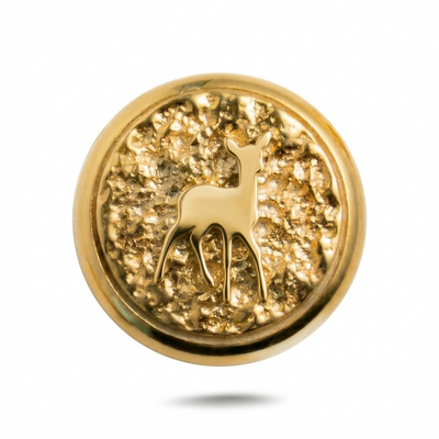 Deer Symbol Magnetic Charm - Gold Silver