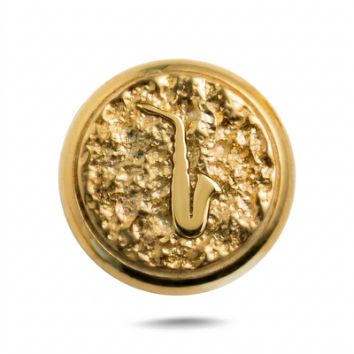 Saxophone Symbol Magnetic Charm - Gold Silver