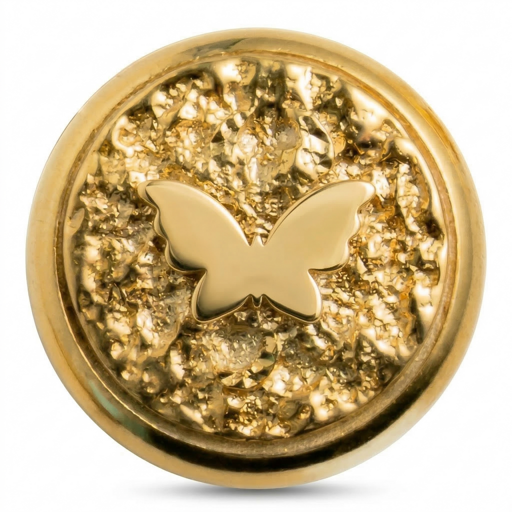 Kelebek Sembolü 1 Manyetik Charm - Gold Silver
