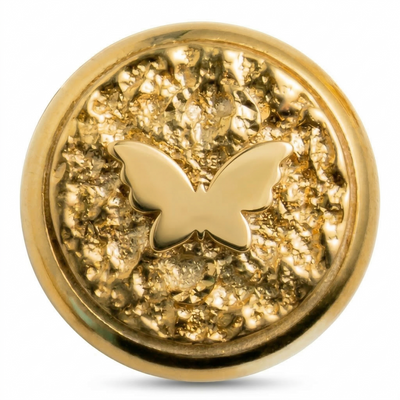 Butterfly Symbol No. 1 Magnetic Charm - Gold Silver