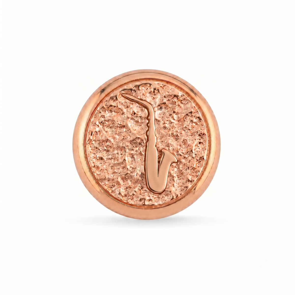 Saksafon Sembolü Manyetik Charm - Rose Silver