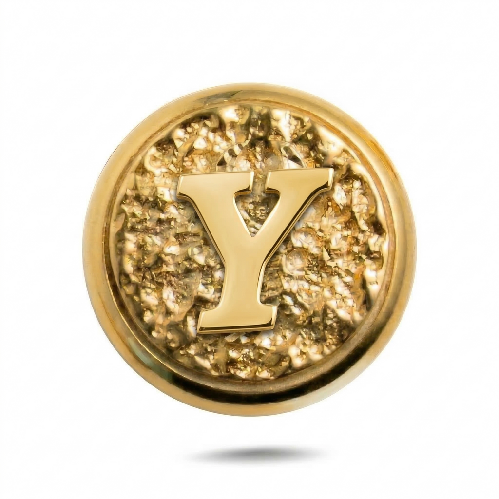 Y Harfi Manyetik Charm - Gold Silver