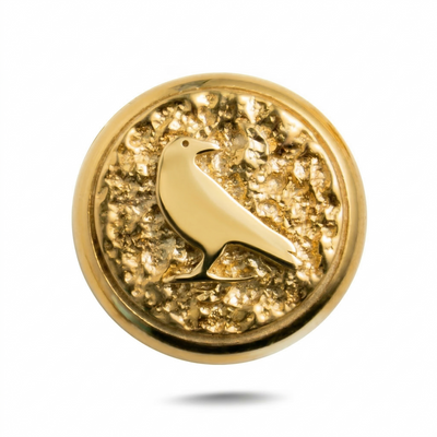 Raven Symbol Magnetic Charm - Gold Silver