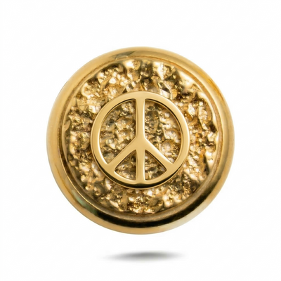 Peace Symbol Magnetic Charm - Gold Silver