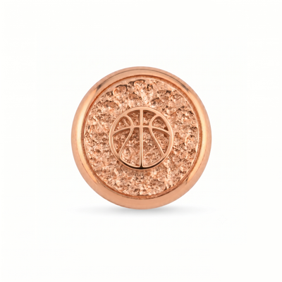 Basketbol Sembolü Manyetik Charm - Rose Silver