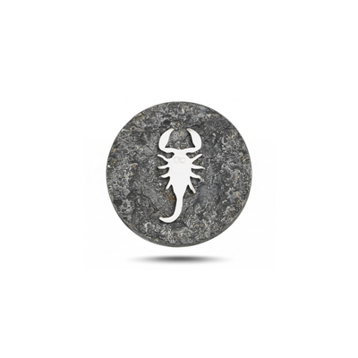 Scorpio Zodiac Animal Charm - Dark Silver