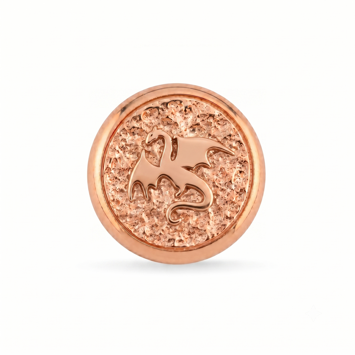 Ejderha Sembolü Manyetik Charm - Rose Silver