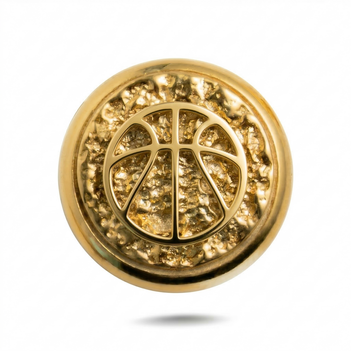 Basketbol Sembolü Manyetik Charm - Gold Silver