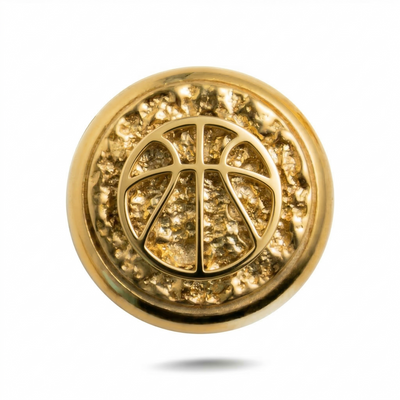 Basketball Symbol Magnetic Charm - Gold Silver