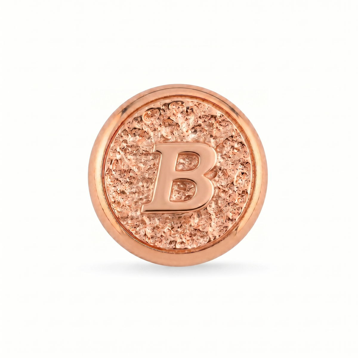 B Harfi Manyetik Charm - Rose Silver