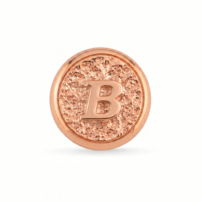 B Harfi Manyetik Charm - Rose Silver