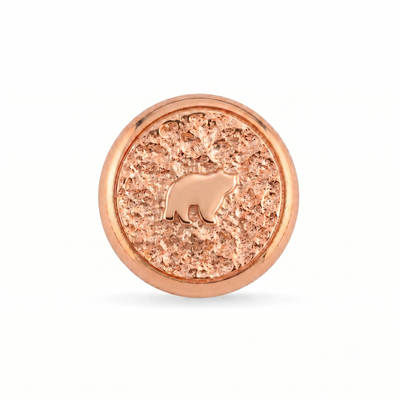 Ayı Sembolü 2 Manyetik Charm - Rose Silver