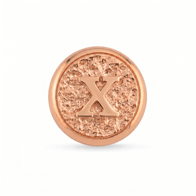 X Harfi Manyetik Charm - Rose Silver