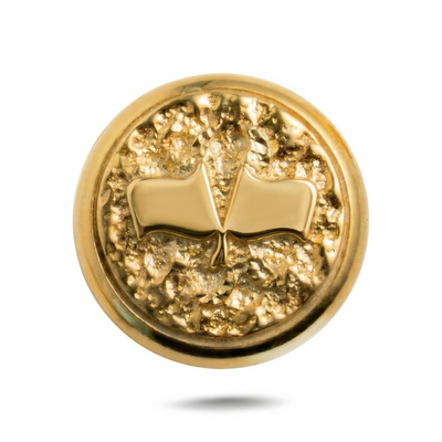 Race Flag Symbol Magnetic Charm - Gold Silver