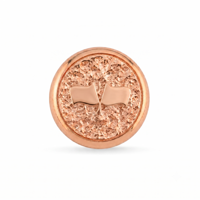 Yarış Bayrağı Sembolü Manyetik Charm - Rose Silver