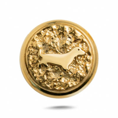 Dog Symbol No. 3 Magnetic Charm - Gold Silver