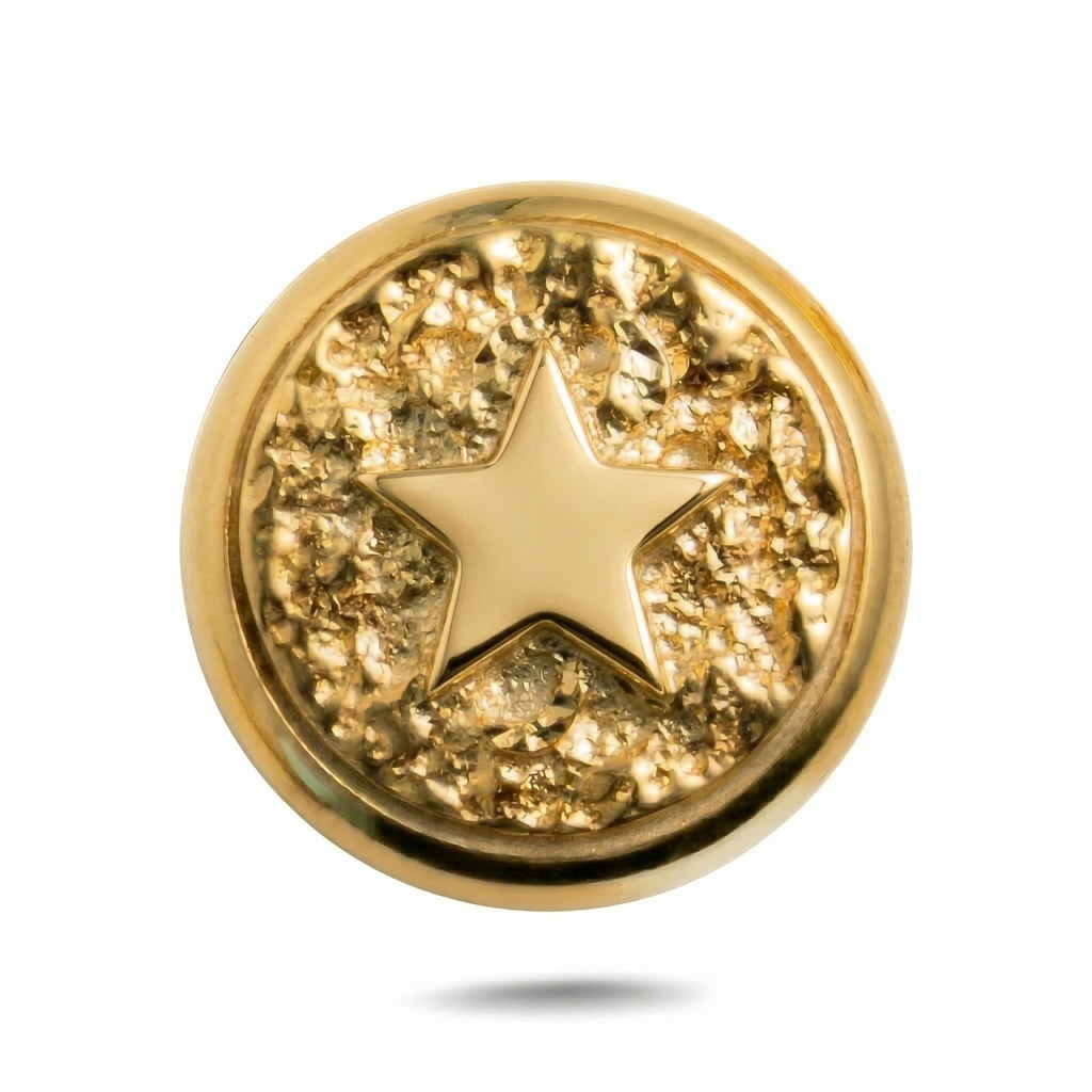 Yıldız Sembolü Manyetik Charm - Gold Silver