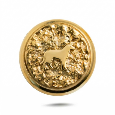 Dog Symbol No. 2 Magnetic Charm - Gold Silver