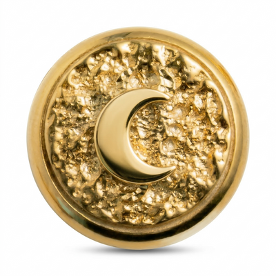 Crescent Symbol Magnetic Charm - Gold Silver