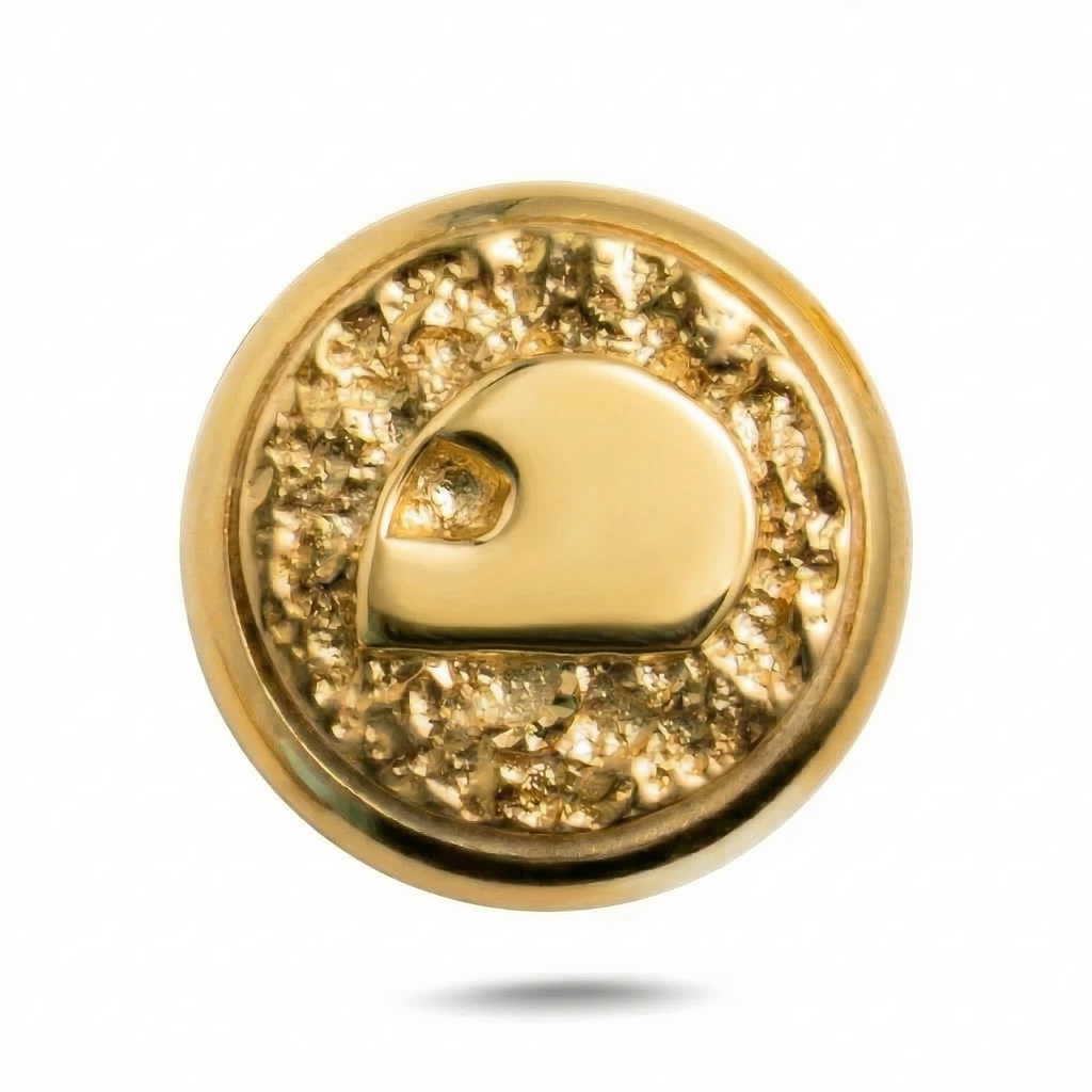 Motosiklet Kaskı Sembolü Manyetik Charm - Gold Silver