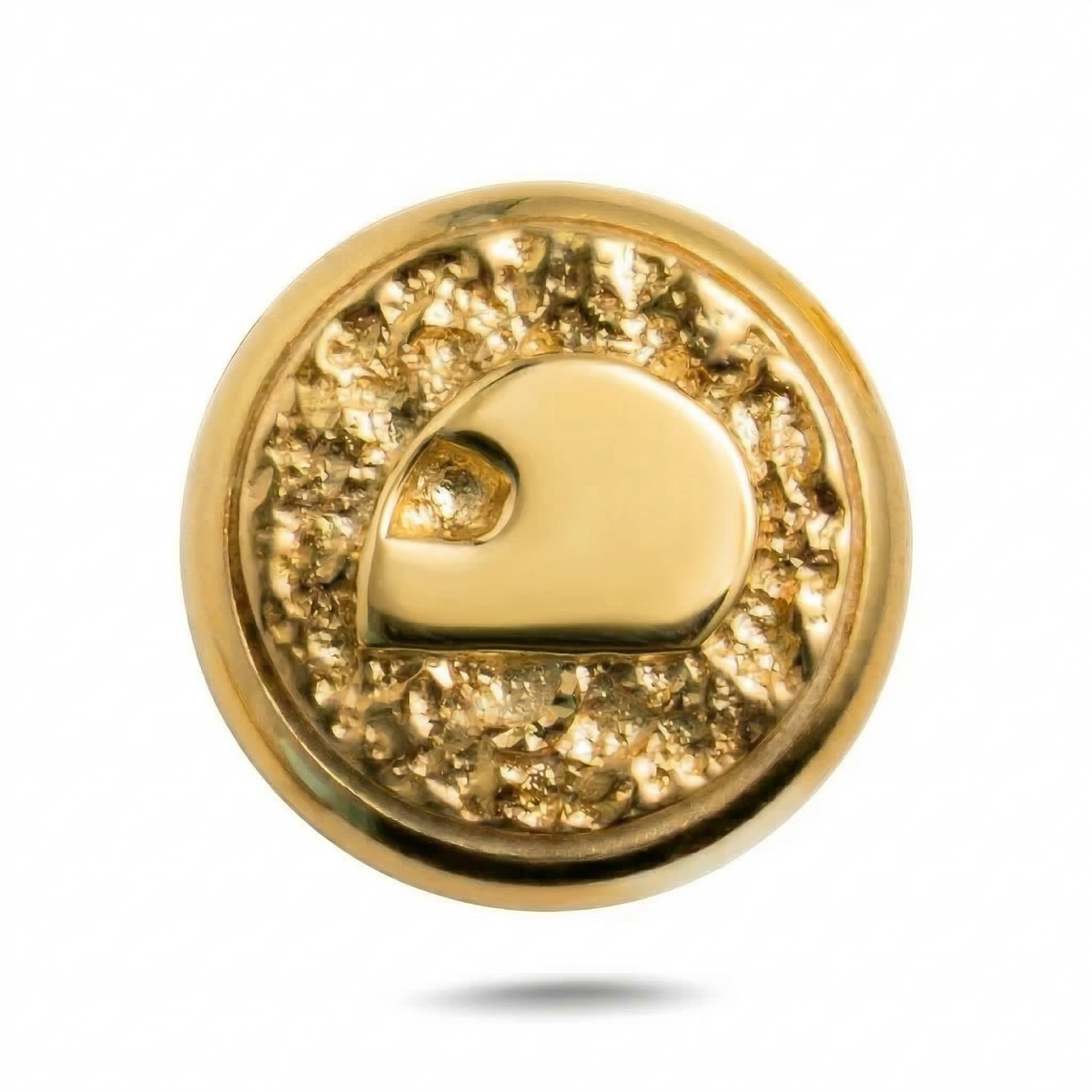 Motosiklet Kaskı Sembolü Manyetik Charm - Gold Silver