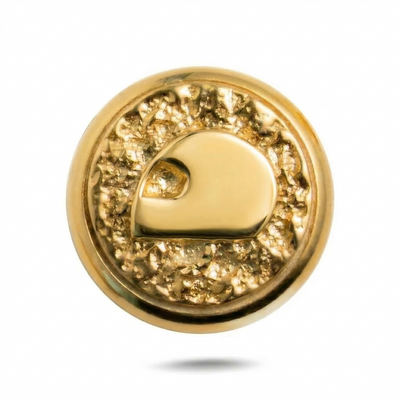 Motorcycle Helmet Symbol Magnetic Charm - Gold Silver