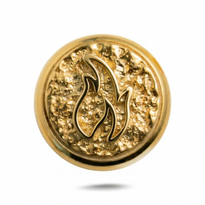 Fire Element Symbol Magnetic Charm - Gold Silver