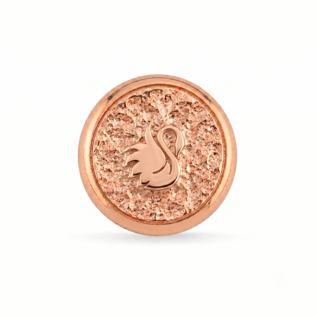Kuğu Sembolü Manyetik Charm - Rose Silver