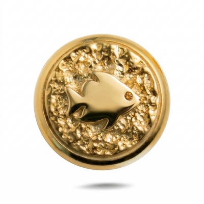 Fish Symbol Magnetic Charm - Gold Silver