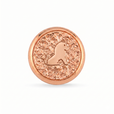 Aslan Burcu Hayvanı Manyetik Charm - Rose Silver