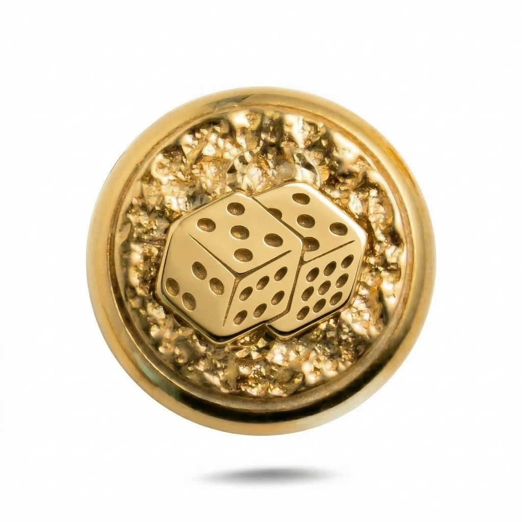 Zar Sembolü Manyetik Charm - Gold Silver