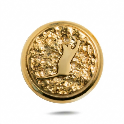 Cat Symbol No. 2 Magnetic Charm - Gold Silver