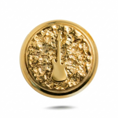 Guitar Symbol Magnetic Charm - Gold Silver