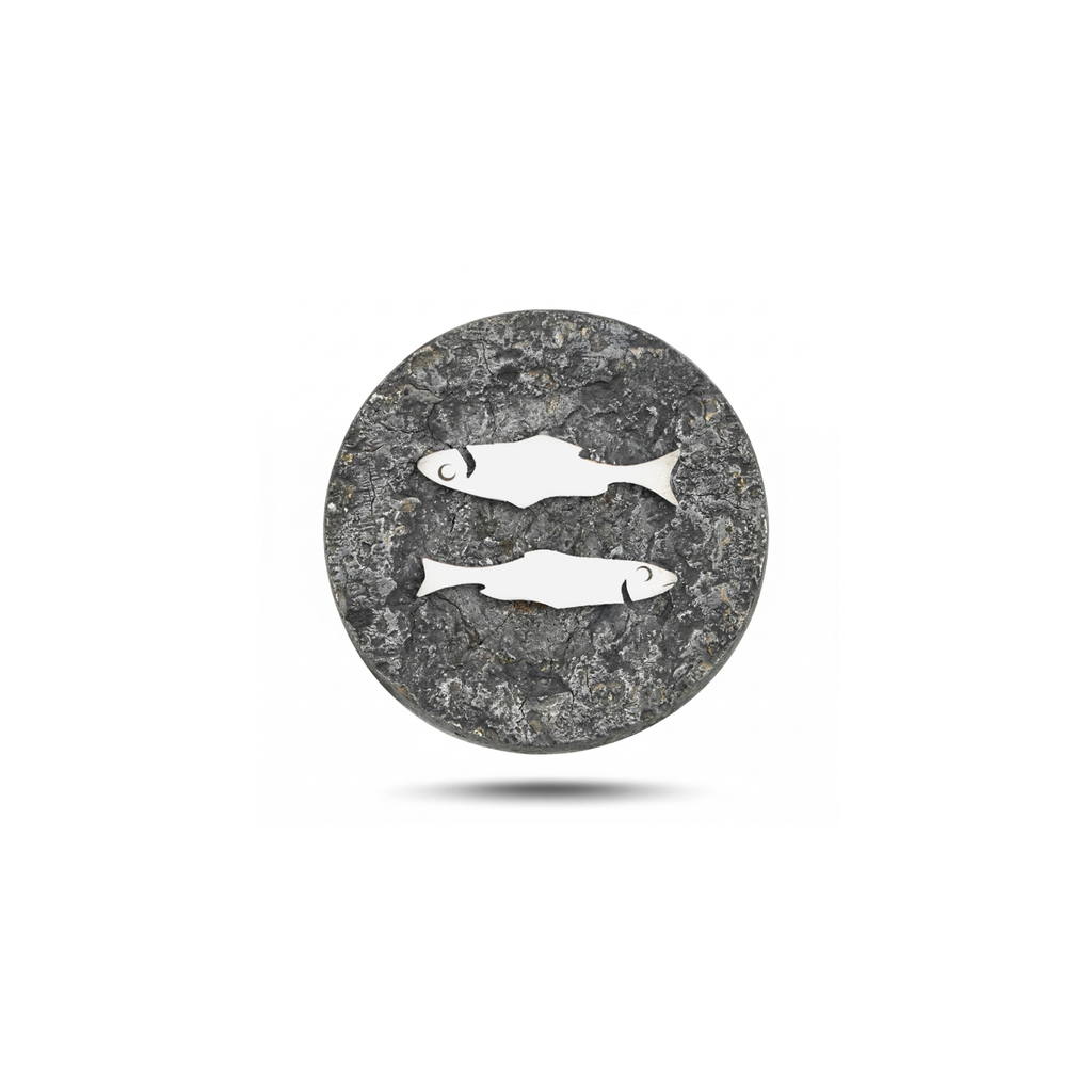 Balık Burcu Hayvanı Manyetik Charm - Dark Silver