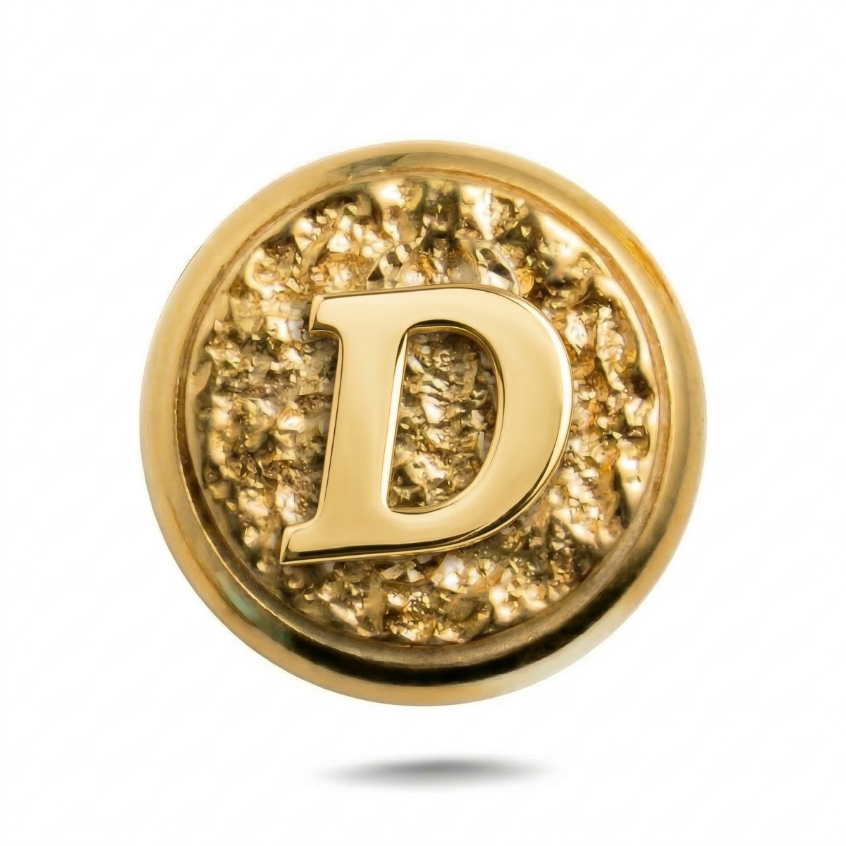 D Harfi Manyetik Charm - Gold Silver
