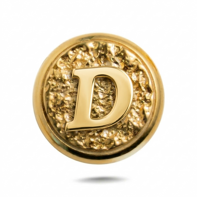 D Letter Magnetic Charm - Gold Silver