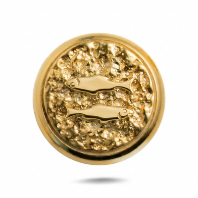 Pisces Zodiac Animal Magnetic Charm - Gold Silver