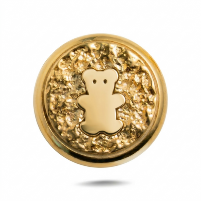 Bear Symbol Magnetic Charm - Gold Silver