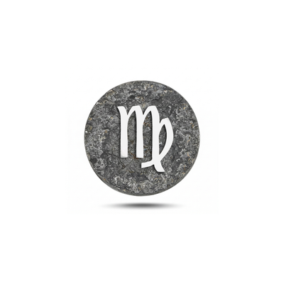 Virgo Zodiac Symbol Magnetic Charm - Dark Silver