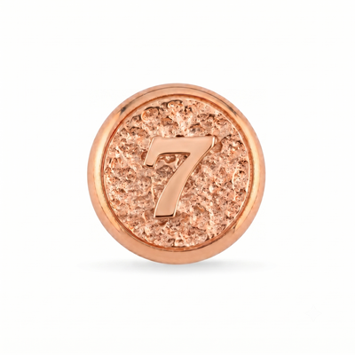 7 Rakamı Manyetik Charm - Rose Silver