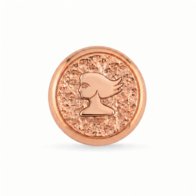 Başak Burcu Sembolü 2 Manyetik Charm - Rose Silver