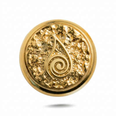 Water Element Symbol Magnetic Charm - Gold Silver