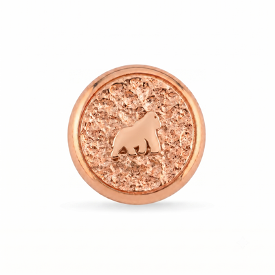 Goril Sembolü Manyetik Charm - Rose Silver