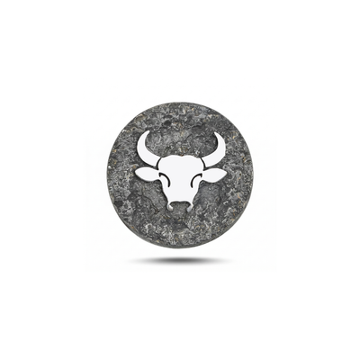 Taurus Zodiac Animal Magnetic Charm - Dark Silver