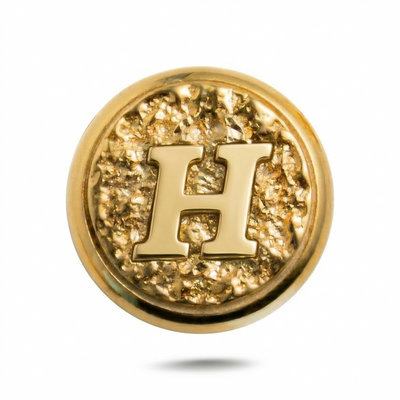 H Letter Magnetic Charm - Gold Silver