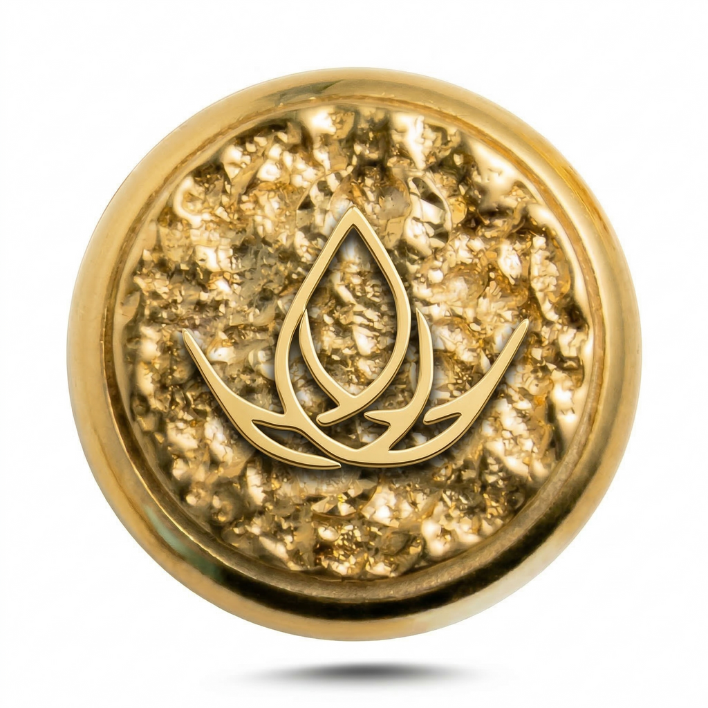 Lotus Sembolü Aura Manyetik Charm - Gold Silver
