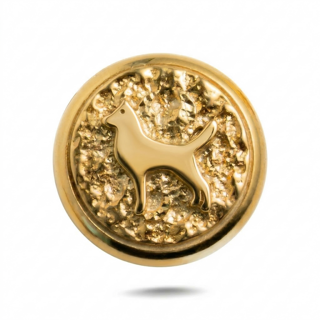 Köpek Sembolü 4 Manyetik Charm - Gold Silver