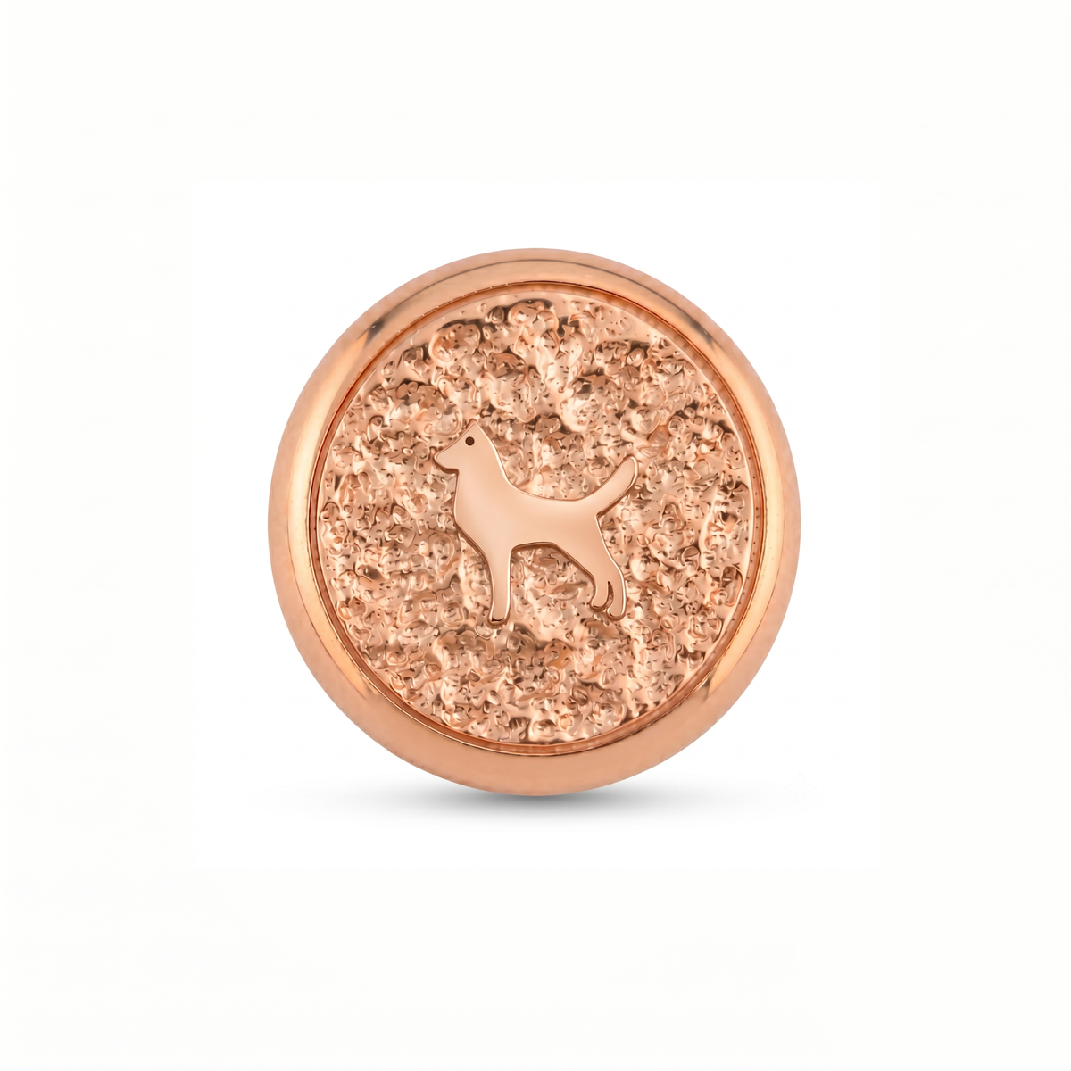 Köpek Sembolü 4 Manyetik Charm - Rose Silver