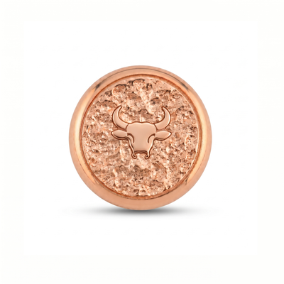 Boğa Burcu Hayvan Manyetik Charm - Rose Silver