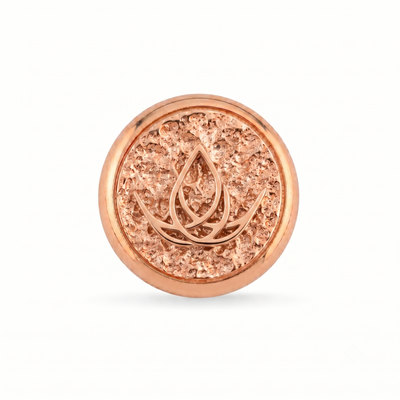 Lotus Sembolü Aura Manyetik Charm - Rose Silver